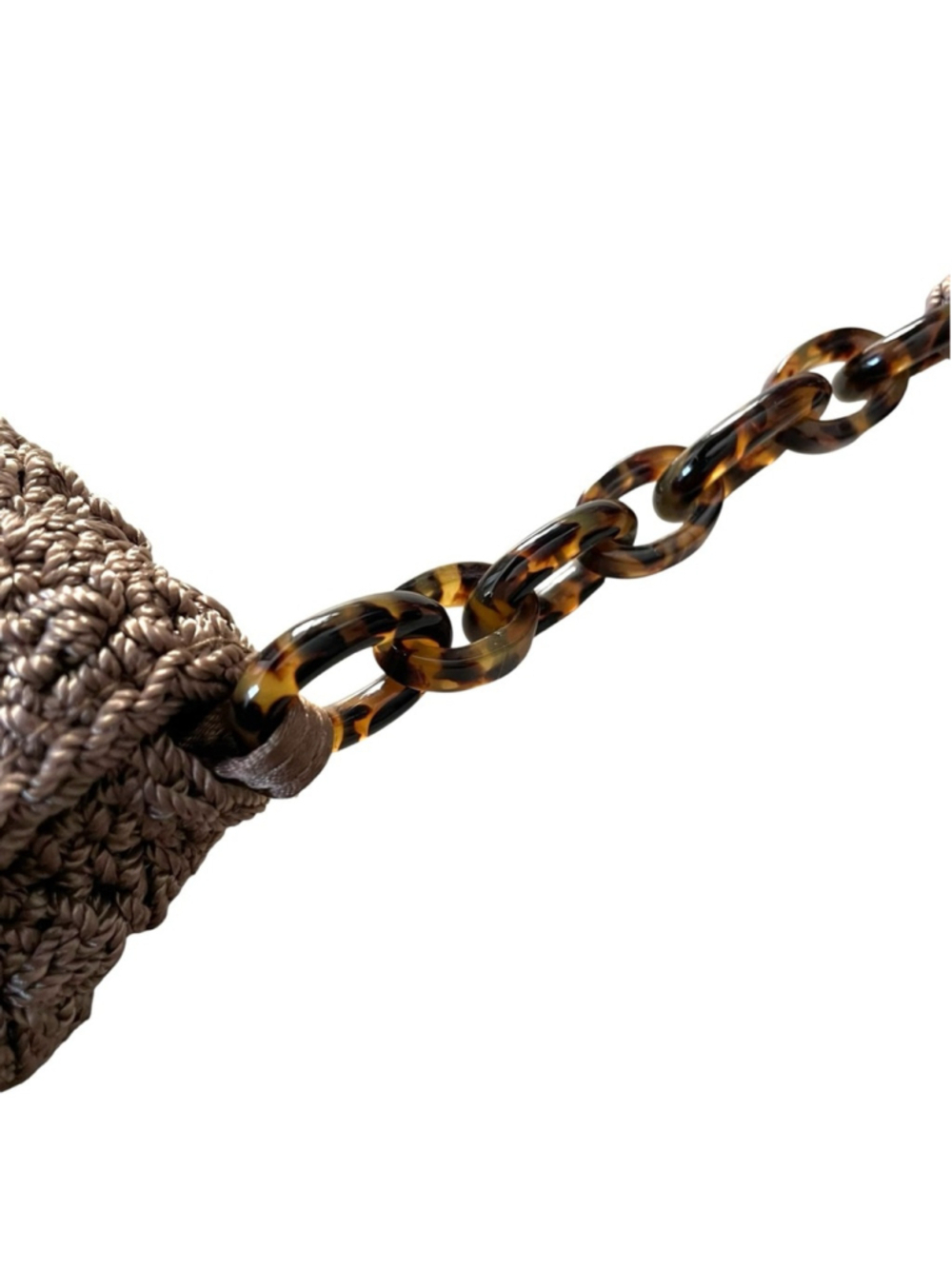 The Sak Crochet Mini Crossbody Bag Taupe Nutmeg - Picture 6 of 9
